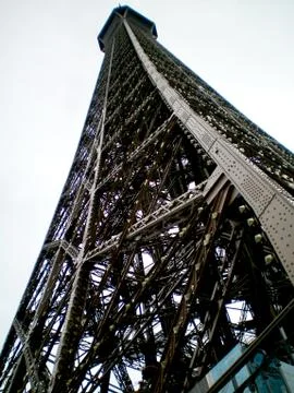 The Eiffel Tower, seen from below. Stock Photos