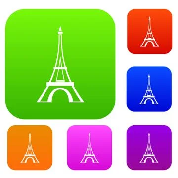 Eiffel tower set collection 스톡 일러스트