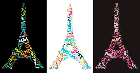 Eiffel Tower shape graphic illustration Illustrazione stock