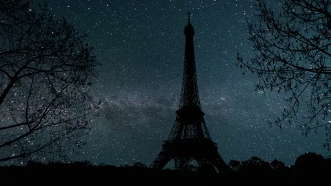 Eiffel Tower Silhouette - Parisian Landm... | Stock Video | Pond5