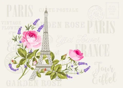 Eiffel tower simbol Illustrazione stock