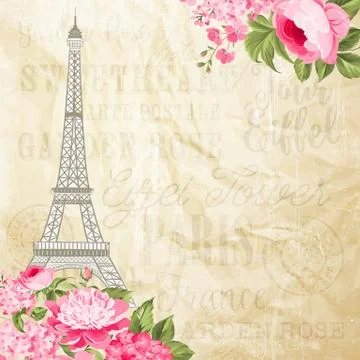 Eiffel tower simbol Stock Illustration