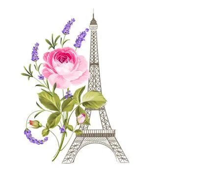 Eiffel tower simbol Illustrazione stock