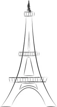 Eiffel Tower Sketch Stock Illustration