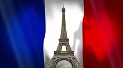 french flag and eiffel tower