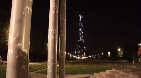 Eiffel Tower Sparkles Stock Footage 25944358