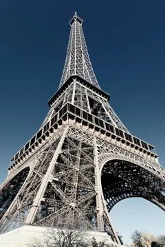 Eiffel tower with special photographic processing Stock Photos