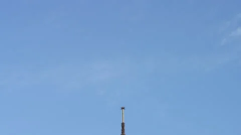 Eiffel tower standing proud in Paris Stock Footage 63029253