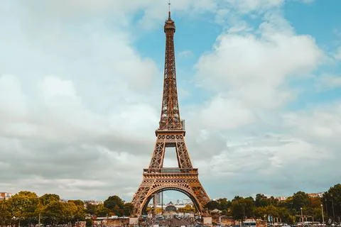 Eiffel Tower on a Summer Day Stock Photos