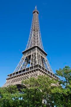 Eiffel Tower in summer Stock Photos
