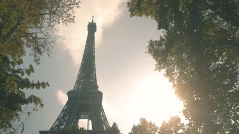 The Eiffel Tower in the Sunlight | 4K Stock Footage 219737512
