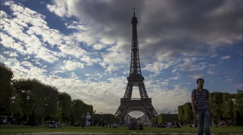 Eiffel Tower at Sunset Stock Footage 43429474