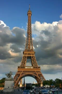 Eiffel tower at sunset Foto stock