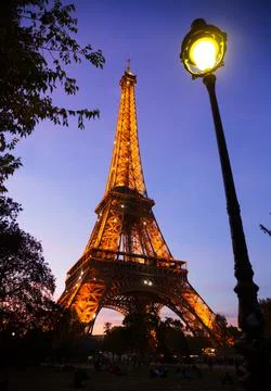 Eiffel Tower at sunset Foto stock