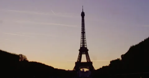 Eiffel Tower Sunset Timelapse in Paris Stock Footage 347408758