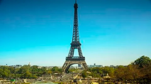 Eiffel Tower superstructure from Paris Stock Photos