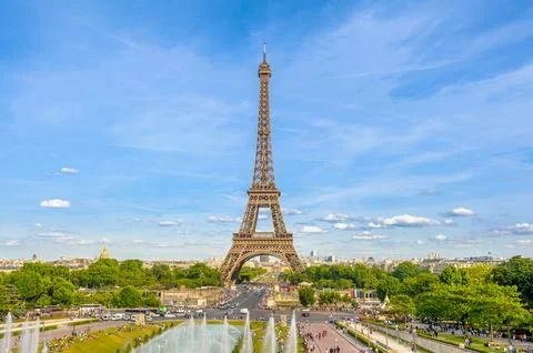 Eiffel Tower, the tallest structure in Paris Stock Photos
