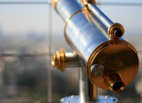 Eiffel tower telescope Stock Photos