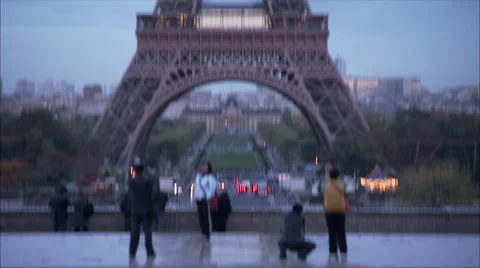 Eiffel Tower tilt up 스톡 동영상 51776158