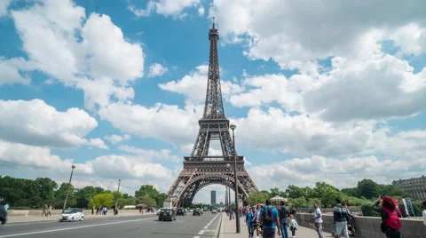 The Eiffel Tower time lapse Stock Footage 63427035