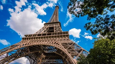 Eiffel tower time lapse Stock Footage 119029109