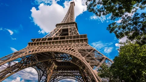 Eiffel tower time lapse 스톡 동영상 119029140