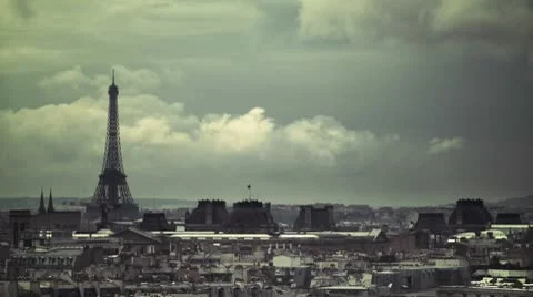 Eiffel Tower timelapse Stock Footage 10571420