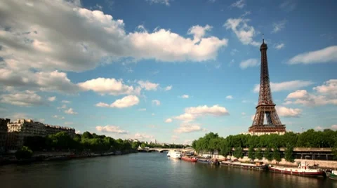 Eiffel tower timelapse Video stock 10586973