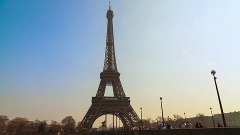 Eiffel tower timelapse Stock Footage 70113119