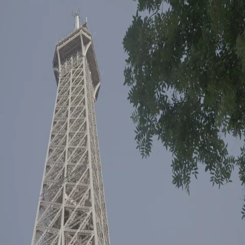 The Eiffel Tower Tip[ (Tour Eiffel) / Paris, France - 4K Stock Footage 69727898