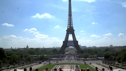 Eiffel Tower from Trocadero in Paris. Stock Footage 329103585