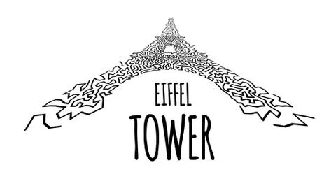 Eiffel Tower vector Stock Illustration