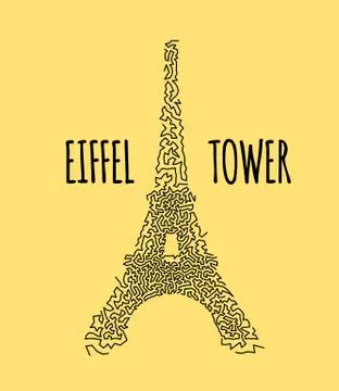 Eiffel Tower vector Stock Illustration