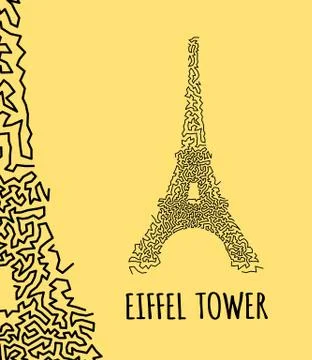 Eiffel Tower vector Stock Illustration