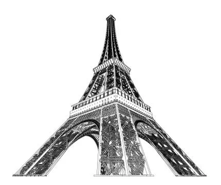 Eiffel tower vector illustration Stock Illustration