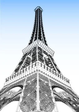 Eiffel tower vector illustration 스톡 일러스트
