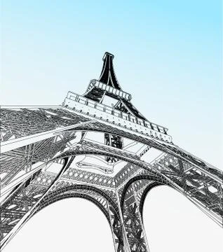 Eiffel tower vector illustration Stock Illustration