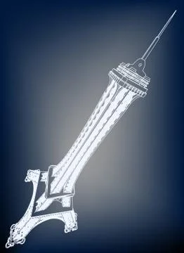 Eiffel tower vector illustration Stock Illustration