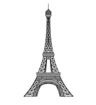 Eiffel tower vector illustration Stock Illustration
