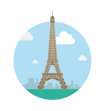 Eiffel Tower Vector Illustration Stock Illustration