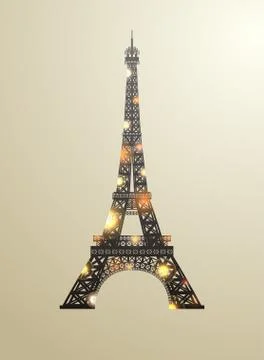Eiffel tower vector illustration. Illustration