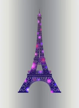 Eiffel tower vector illustration. 库存插图