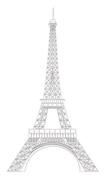 Eiffel tower vector illustration Stock Illustration
