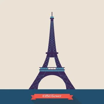 Eiffel tower vector logo. イラスト素材