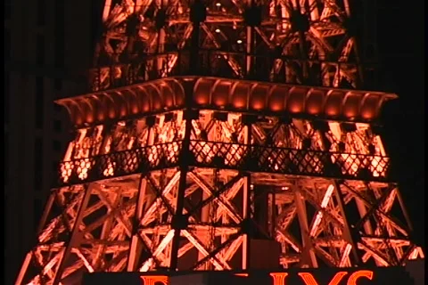 Eiffel Tower in Vegas Stock Footage 113547