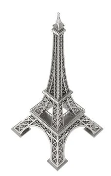 Eiffel Tower view 3d illustration rendering Stock Illustration