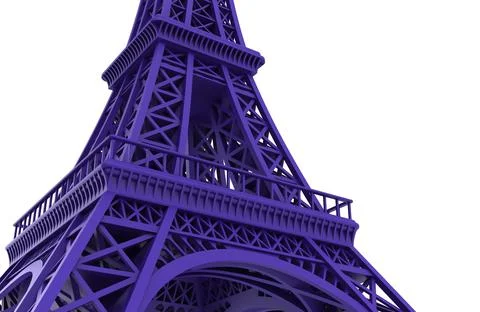 Eiffel Tower view 3d illustration rendering Stock-Illustration