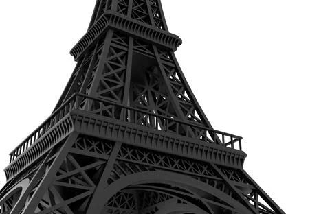 Eiffel Tower view 3d illustration rendering Illustrazione stock