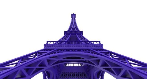 Eiffel Tower view 3d illustration rendering Stockillustratie