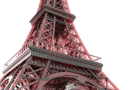 Eiffel Tower view 3d illustration rendering Illustrazione stock